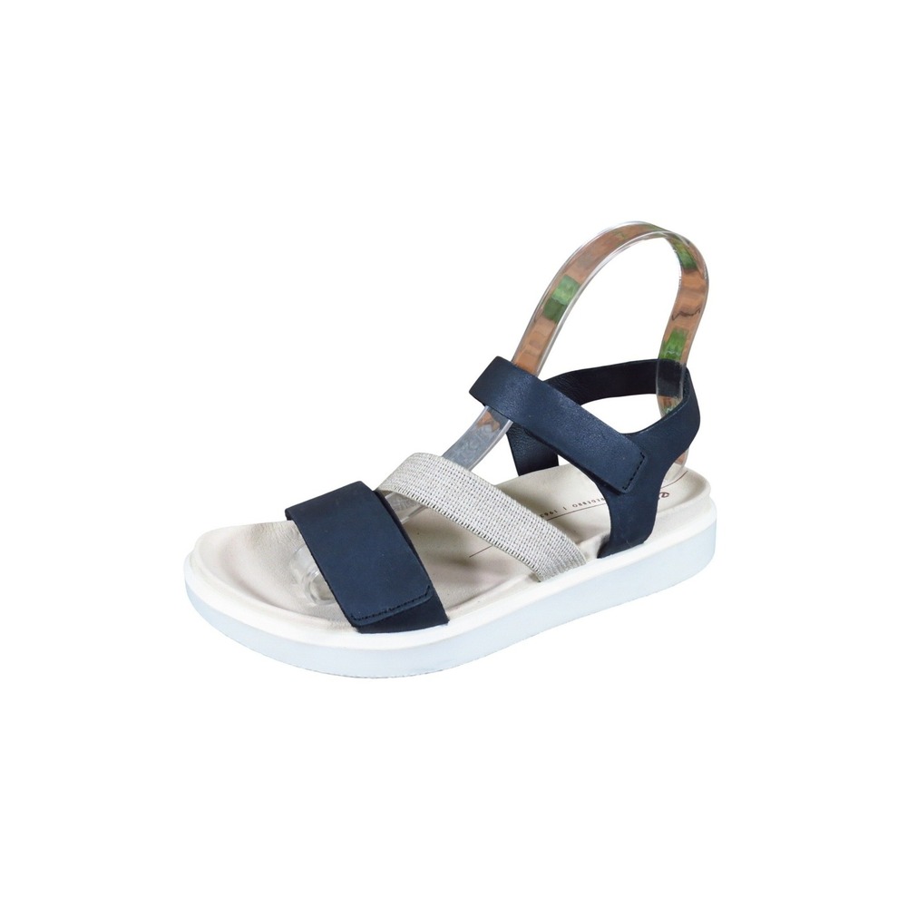 ECCO Flowt 2 Band Womens Strappy Sandals Size 36 5-5.5 Walking Navy Blue Leather
